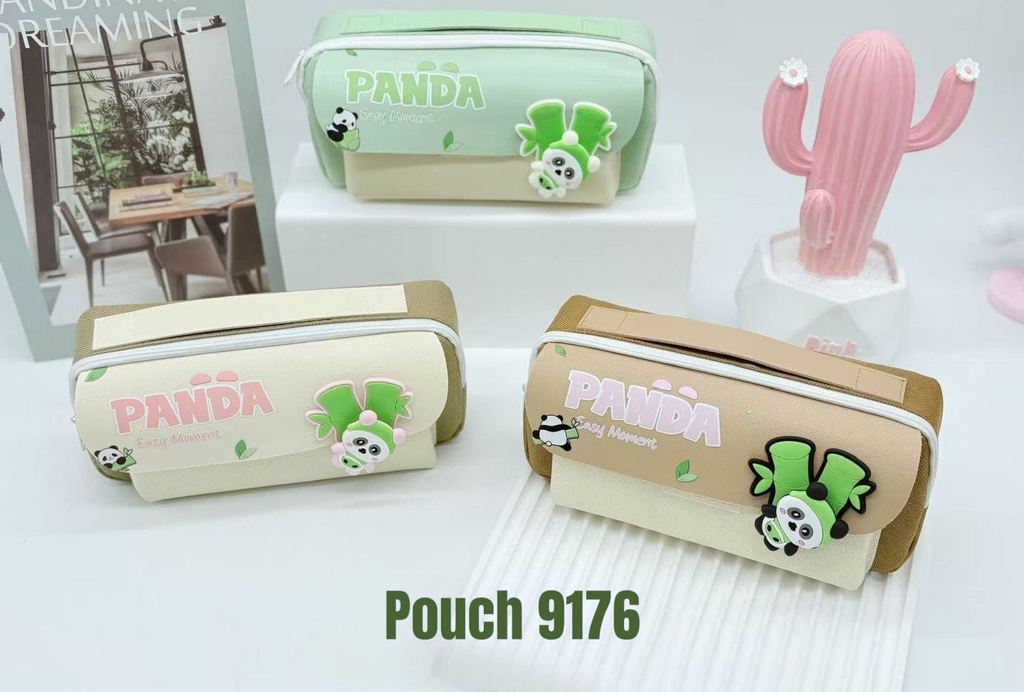 Kawaii Music Cat Multi-Layer Pencil Case – Aesthetic 3-Zipper Stationery Organize