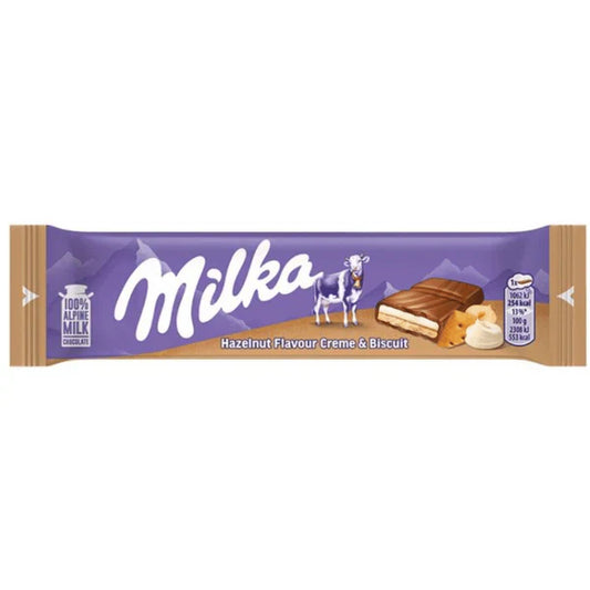 Milka Hazelnut Creme & Biscuit Bar - GERMANY